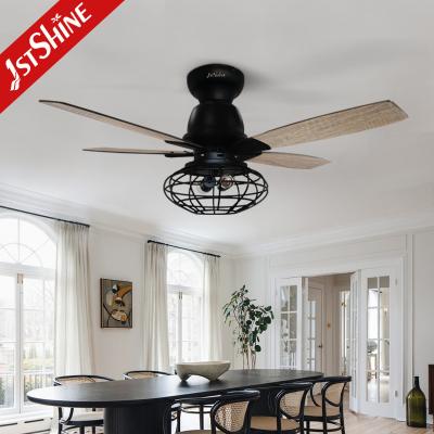 China 48 inches 4 MDF blades ceiling fan light bulb Cooling air lighting for low ceiling 2- for sale