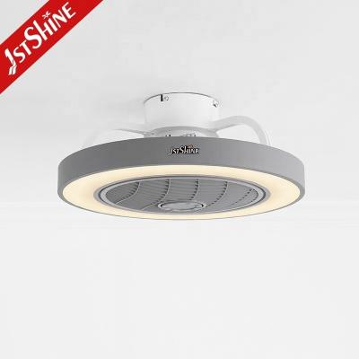 China 20 Inches Grey Color Flush Design LED Ceiling Fan with LED Light and Natural Wind Type for sale