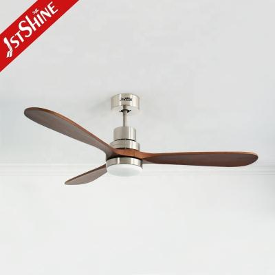 China 52 inch 5 snelheid LED plafond ventilator lichten met 15 cm hanger lengte en dimmer ondersteuning Te koop