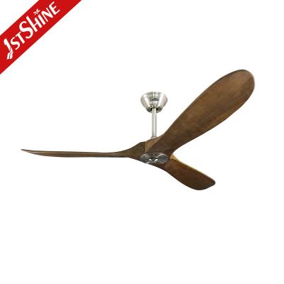 China 1stshine Indoor Wooden Blade Ceiling Fan Remote Control Air Cooling Fan with DC Motor for sale