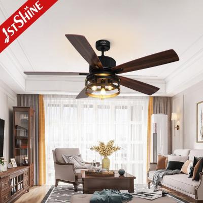 China 1stshine Indoor MDF Blades 220V Home Soft Lighting Ceiling Fans with Bulbs for sale