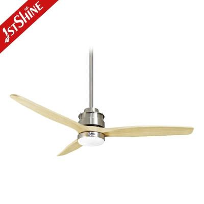 China 10- Home Appliances 3-Blade Wood Blade Ceiling Fan with LED Lights and Remote Control for sale