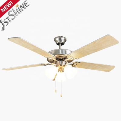 China 1stshine Traditional High Speed 5 Plywood Blades Ceiling Fan with Light Kit and Metal for sale