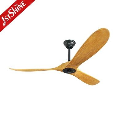 China 2022 Arrivals 60 Inch Brushed Nickel DC Motor Luxure Solid Wood Ceiling Fan 6 Speeds for sale