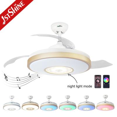 China Stylish Metal Indoor Ceiling Fan with Hidden Blades and Cooling Air LED Light Function for sale