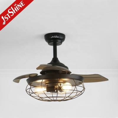 China Bajo ruido 1stshine ventilador de techo retráctil decorativo con control remoto y luz en venta