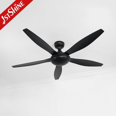 China 54 Inches 1stshine Black Plastic Ceiling Fan with Remote Control and Air Cooling Fan for sale