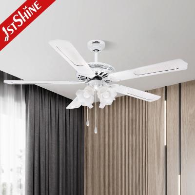 China 52 Zoll 132cm Dekoratives Ziehkettendeckenventilator mit Lampen und 5 Klingen 1stshine OEM zu verkaufen