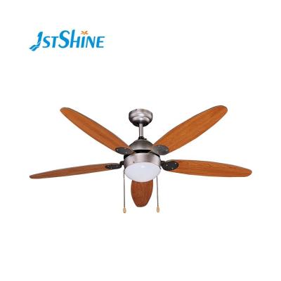 China 1stshine 52 Inch 5 MDF Blade Deckenventilator Licht mit Pull Chain Switch und 1 LED-Licht zu verkaufen