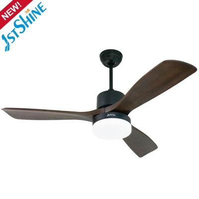 China 48 Inch 3 Wooden Blades Modern Decorative Lamp LED Light Ceiling Fan with DC Motor and 10 for sale