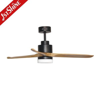 China Control Method Wall Control 52 Inch Solid Wood Ceiling Fan for Home Hotel and Office for sale