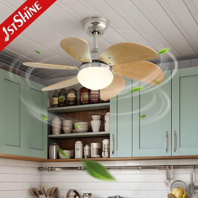 China 30 Inch Traditional Indoor LED Ceiling Fan Remote Control 6 Speed DC Motor for sale