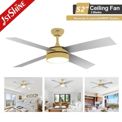 China CCC Modern Ceiling Fan With Light And Remote Control 4 MDF Blades for sale