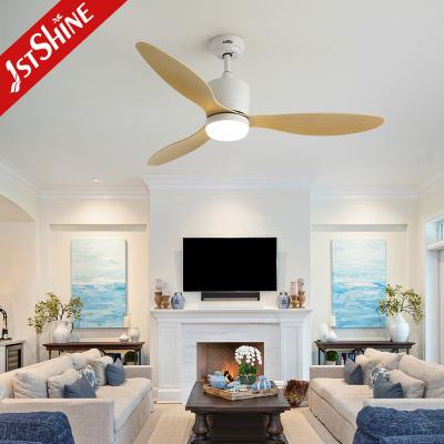 China Plastic Blade Downrod Mount Indoor Dimmable LED Ceiling Fan Light For Low Ceiling for sale