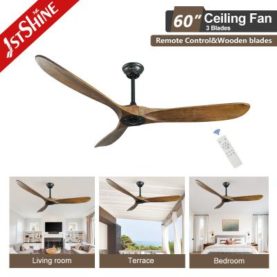 China 220v Solid Wood Ceiling Fan Low Power Consumption Power Efficient for sale