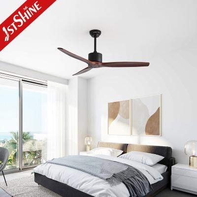 China 3 Solid Wooden Blades Dc Motor Ceiling Fan With Remote Control for sale