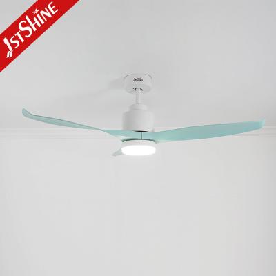 China Dimming Light 52 Inches Ceiling Fan Modern 3 Green Blades With DC Motor for sale