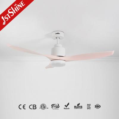 China 52'' Plastic LED Ceiling Fan With DC Motor And Dimming Lights for sale