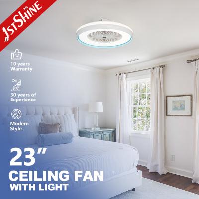 China 220v Dc Motor Led Light Ventilador de teto Controle remoto lâmina acrílica para quarto à venda