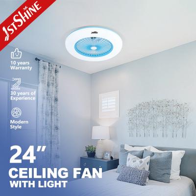 China 24 Inch Plastic Bedroom Ceiling Fan Light Fixtures With Remote Control for sale