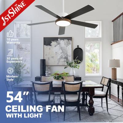 China OEM LED Ceiling Fan 54 Inch 6 Speeds Remote Control Dimmable Light 3 Color Options for sale