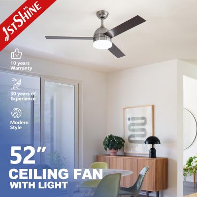 China 52 Inch AC100% Copper Motor Electric Ceiling Fan with Remote Control and 3 Plywood Blades for sale