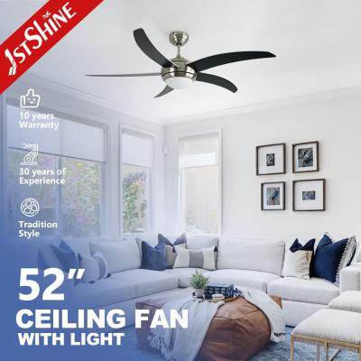 China 52 Inch AC Remote Control LED Ceiling Fan with Light Input Voltage 110-240V/50Hz-60Hz for sale