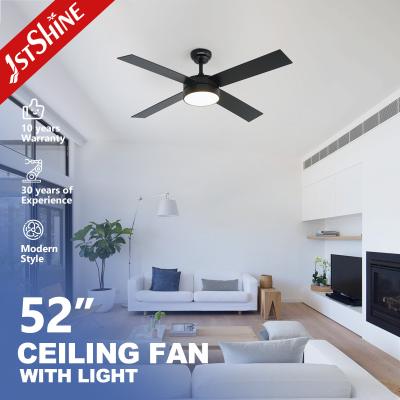 Cina 4*MDF blade Decorative LED Ceiling Fan Finish Black DC Motor Risparmio energetico in vendita