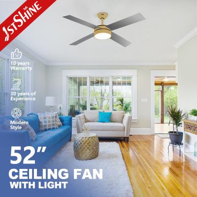 China CCC Modern Ceiling Fan With Light And Remote Control 4 MDF Blades for sale