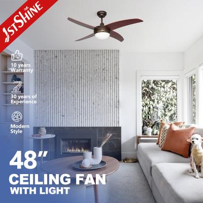 China Decorative 4 MDF Blades Retro Style Ceiling Fan 48 Inches 220V Led for sale