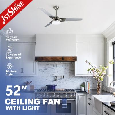 China 52 Inch 3 Blades Air Cooling LED Ceiling Fan Light with Remote Control and MDF Blades for sale