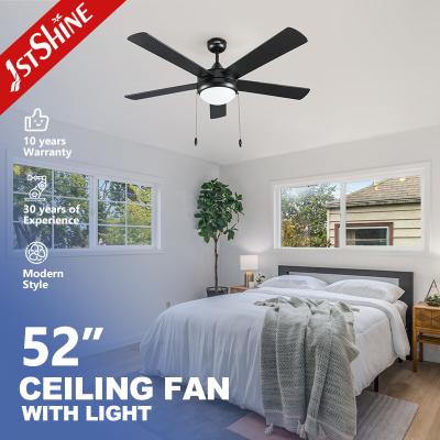 China 2022 52 Inch Black Appliances Asian Ceiling Fan with Light and Remote from 1stshine for sale