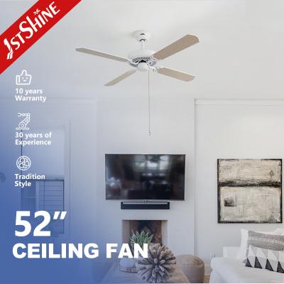 China Innenarchitektur 35W 52 Zoll Deckenventilator mit Zugkette 4 Mdf Blades AC Motor zu verkaufen