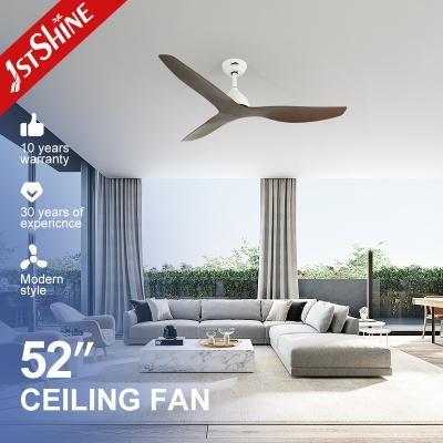 China 52 Inches Brown ABS Blades Energy Saving DC Ceiling Fan with Light NO Private Mold for sale