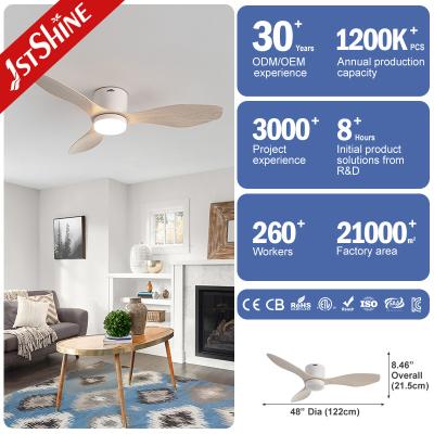 China 48 Inches Plastic Smart App Control Ceiling Fan For Low Ceiling for sale