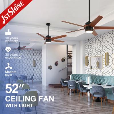 China 10-Year Motor 52-Inch 5-Blade LED Ceiling Fan with 3 Color Lighting and ABS Blades for sale