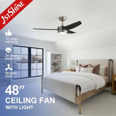 China Home Office LED Ceiling Fan with Light Low Noise 3 Plastic Blades Tavan Pervanesi for sale