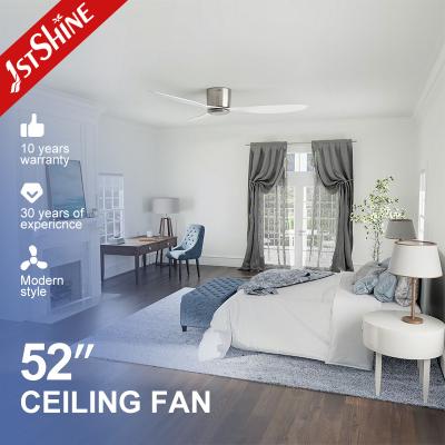 China Low Profile Flush Mount Fancy Plastic Blades Commercial App-Controlled LED Ceiling Fan for sale