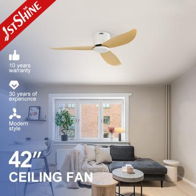 China Remote Control Small LED Ceiling Fan Low Ceiling Room 3 Blade Plastic Ceiling Fan for sale