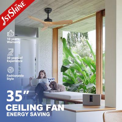 China 1stshine Natural Wood Blades Ceiling Fan Remote Control and Large Wind for Big Spaces for sale