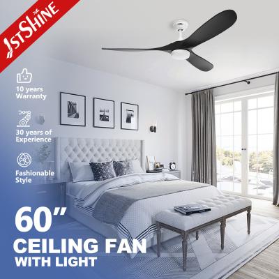 Chine Lumière de ventilateur de plafond de 60 pouces décoratif intérieur silencieux 3 moteur à lame de bois à vendre