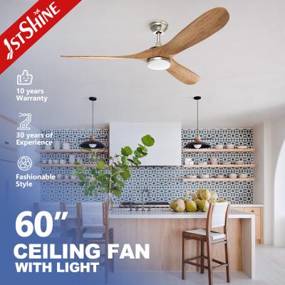 China 60 Zoll Led Deckenventilator Lampe Kronleuchter Combo Beleuchtung Massivholz Klinge zu verkaufen