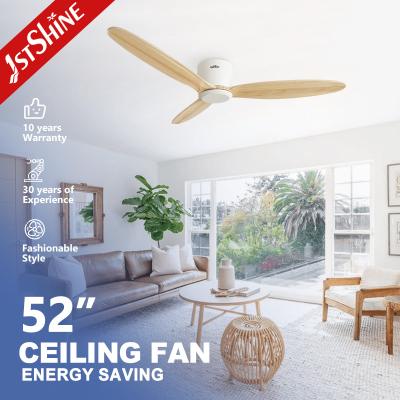 China ROHS Solid Wood 52 Inch Smart App Control Wifi Ceiling Fan 220V With DC Motor for sale