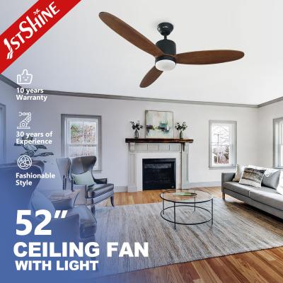 China 220V/50Hz Input Voltage 52inch Ceiling Fan with Light LED Light Source and Remote Control for sale