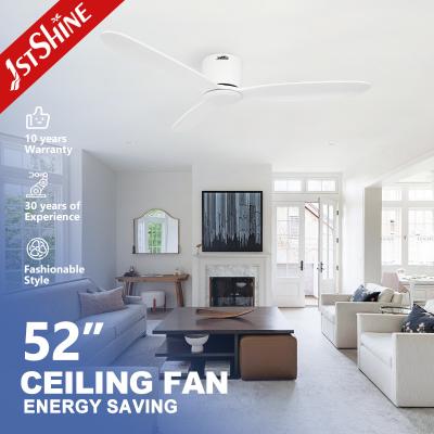 China Remote Control Ceiling Fan with Wood Blades and Low Profile Design 1stshine Smart ODM for sale