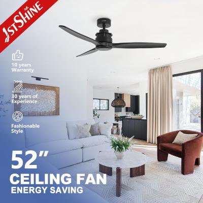 China Energy Saving And Low Noise DC Motor Solid Wood Ceiling Fan 52