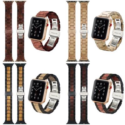 China Universal xinboqin red sandalwood fashionable watch bands with metal connection is on sale for sale