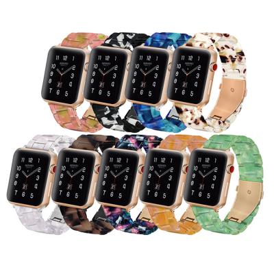 China Universal xinboqin newly designed and comfortable 38/40/42/44mm nougat color watch bands with metal folding clasp for sale