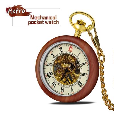 China Vintage Antique Luxury Mens Quality Automatic Mechanical Pocket Watch Taschenuhr for sale