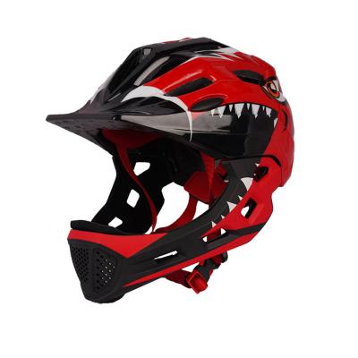 China Safety Full Face Full Face ABS Mountain Bike Helmet Covered Inclined Mountain Bike Helmet Kids Offroad Safety for sale